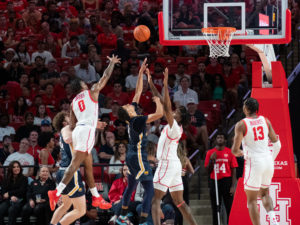 The University of Houston basketball team, led by head coach Kelvin Sampson, faced the Northern Colorado Golden Bears in their 2022-2023 season opening game at the Fertitta Center
