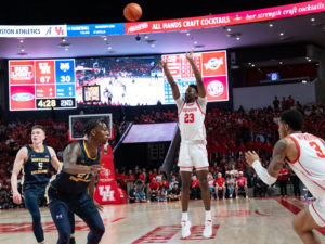 The University of Houston basketball team, led by head coach Kelvin Sampson, faced the Northern Colorado Golden Bears in their 2022-2023 season opening game at the Fertitta Center