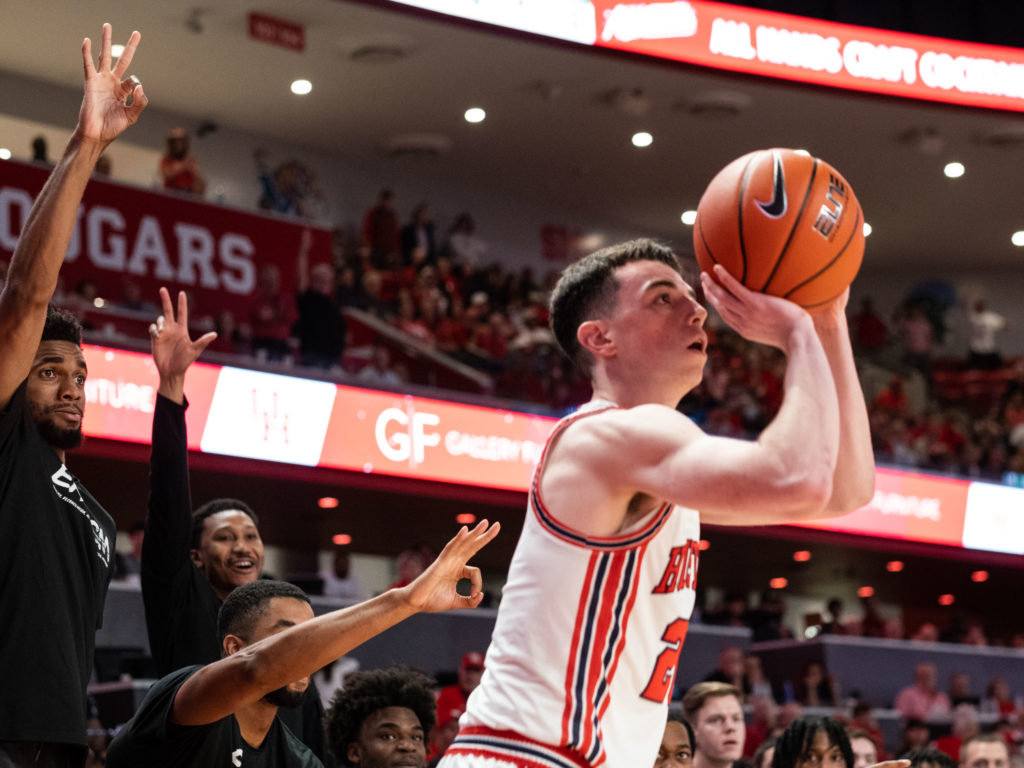 UH junior guard Ryan Elvin can hold his own in practice against some of the best players in America. (Photo by F. Carter Smith)
