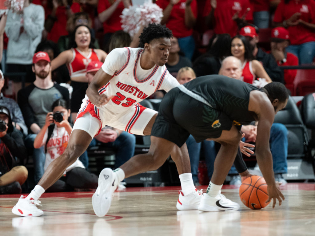 UH freshman Terrance Arceneaux knows that stifling defense is a must. (Photo by F. Carter Smith)