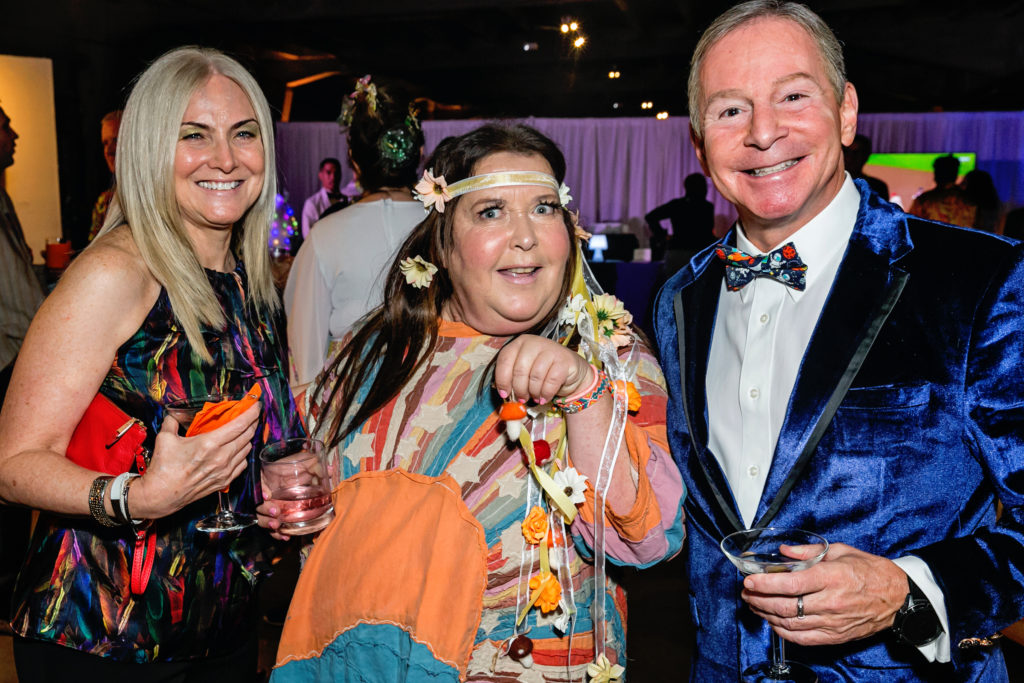 Valerie Rosmarin, Karen Desenberg, Lance Rosmarin at Orange Show Gala (Photo by Emily Jaschke)