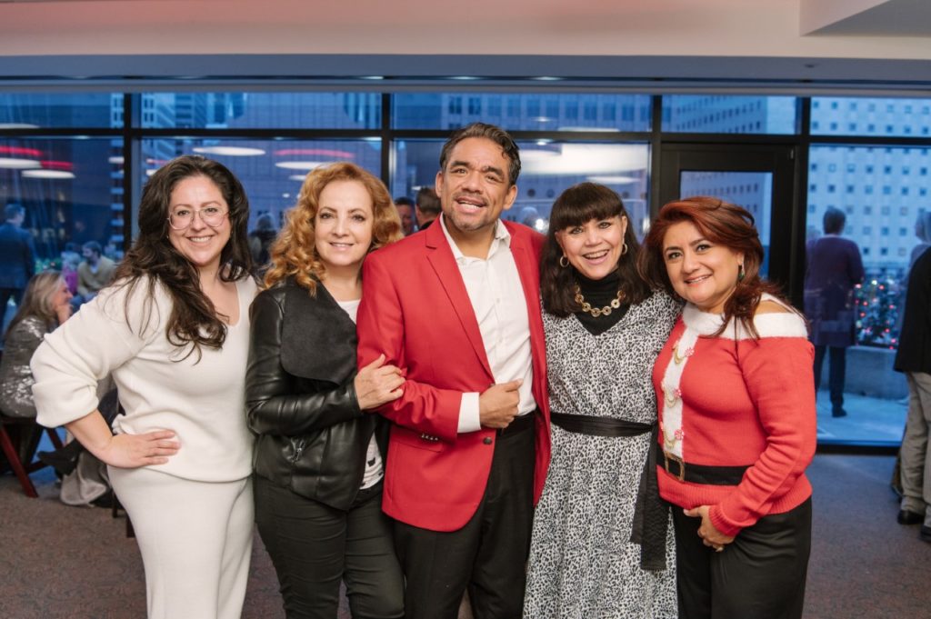 Friends of the Alley Theatre El Zocalo Committee at the Alley Theatre's Deck the Trees fundraiser. (Photo by Thomas Campbell)
