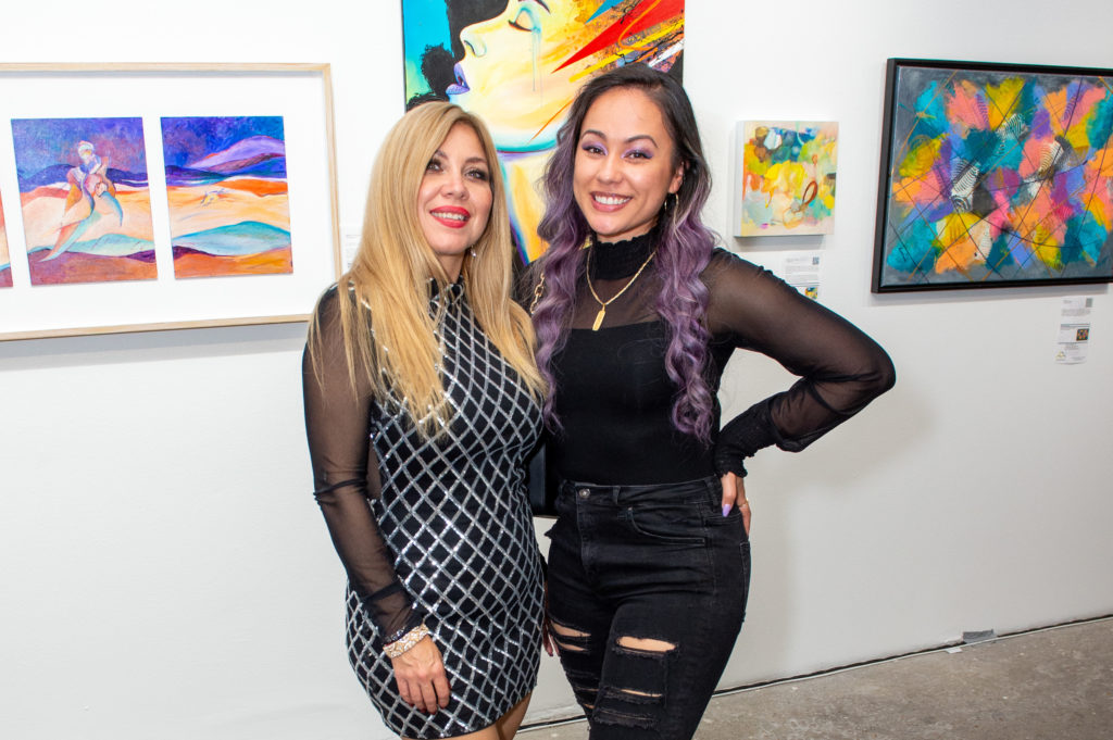  Zayrel Calderon, Devona Stimpson at the 25th Art on the Avenue anniversary event (Photo by Jacob Power)