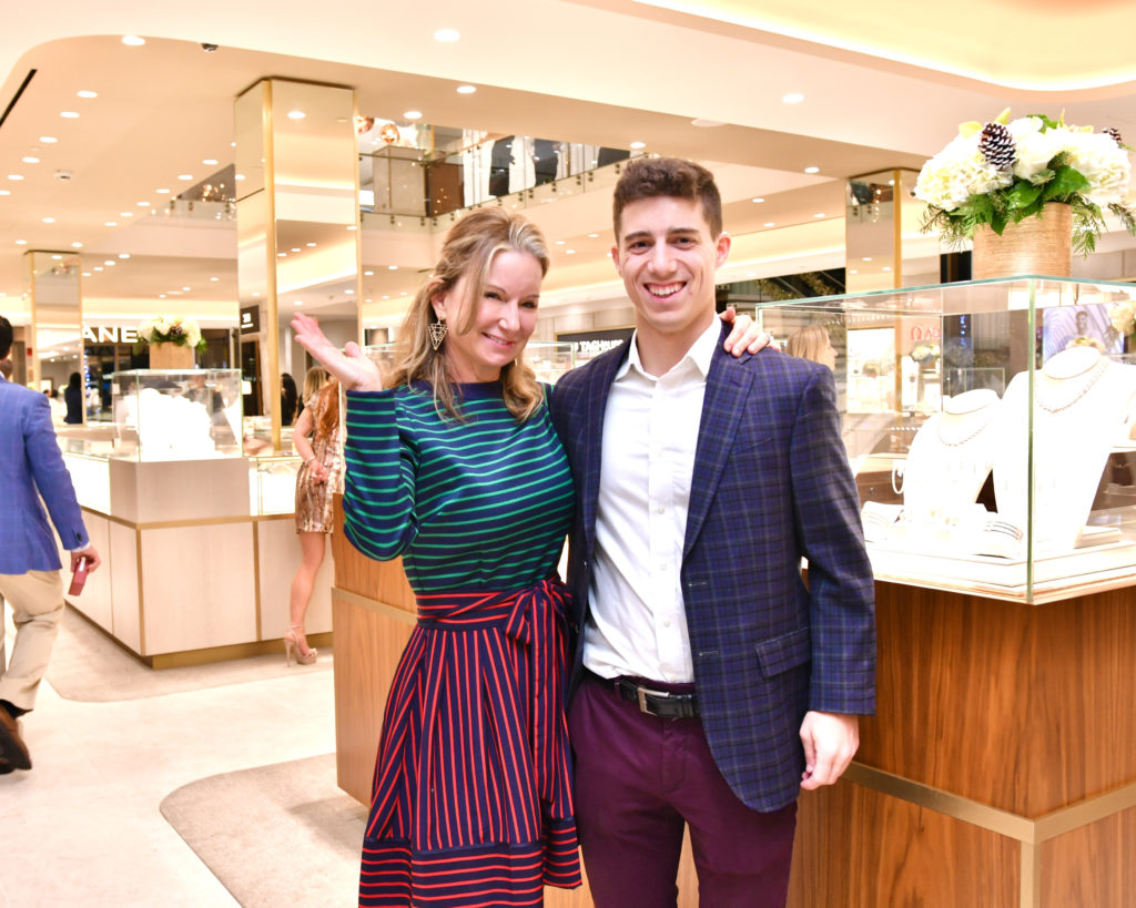 Joann Philpott and son Henry Philpott at the Zadok Jewelers holiday party (Photo by Alex Montoya)