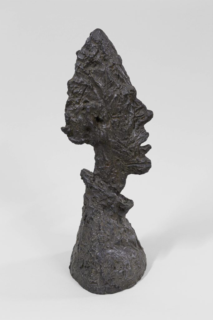 Alberto Giacometti, Tall Thin Head, c. 1954, bronze, Fondation Giacometti. Succession Alberto Giacometti/ADAGP, Paris, 2022.