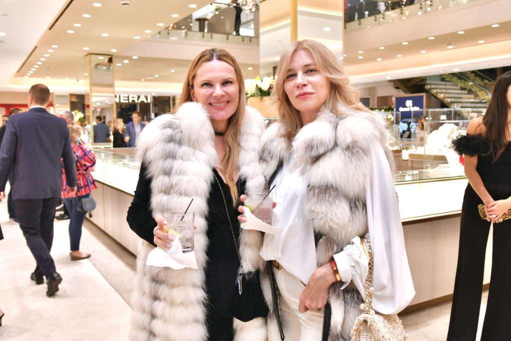 Natalia Jacobe, Lana Pisarenko at the Zadok Jewelers holiday soirée. (Photo by Alex Montoya)