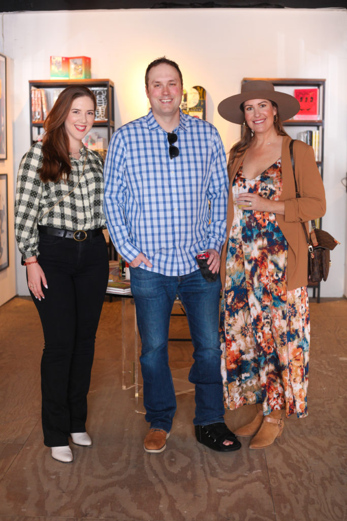 Caitlin Tamony, Phil & Jenny Van Dorf at West Chelsea Contemporary Cocktail (Photo by Chris Pierre Bachman)