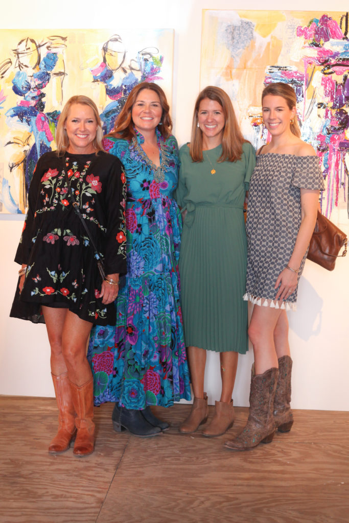 Nancy Mathé, Sarah Hogan, Chrissy Heller, Beth Heller at West Chelsea Contemporary Cocktail (Photo by Chris Pierre Bachman)