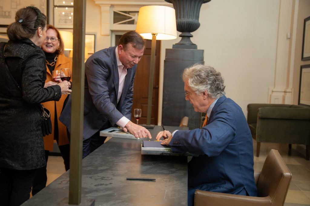 Architect Thomas Kligerman signs copies of "Shingle and Stone: Thomas Kligerman Houses" at Greenwood King The Lobby. (Photo by Miroma Photography)
