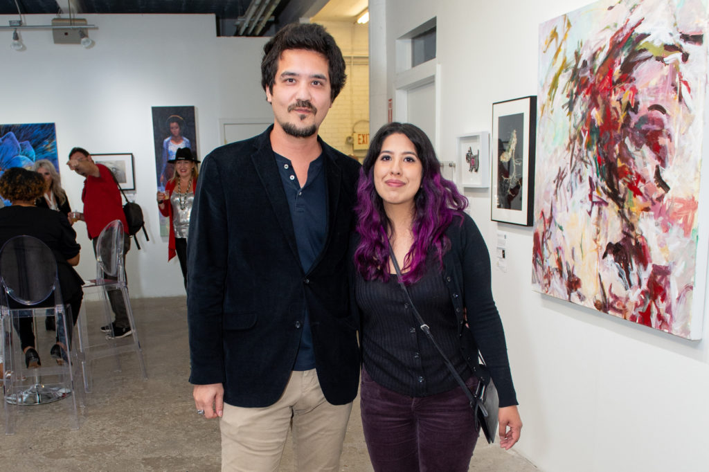 Nathaniel, Hill, Kristina Salinas at the 25th Art on the Avenue anniversary event (Photo by Jacob Power)