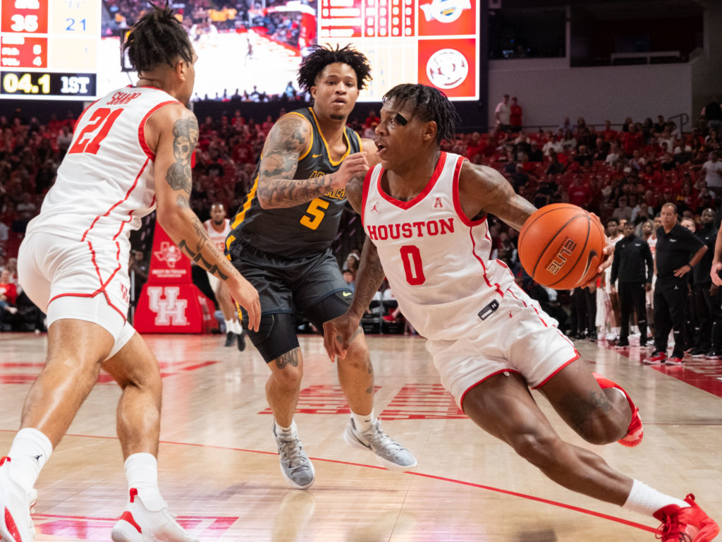 UH guard Marcus Sasser is one of the best players in the country. (Photo by F. Carter Smith)