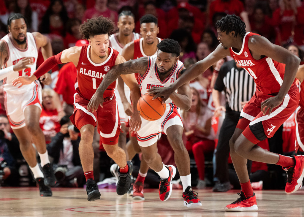 University of Houston point guard Jamal Shead is the head of the Cougars' attack. (Photo by F. Carter Smith)