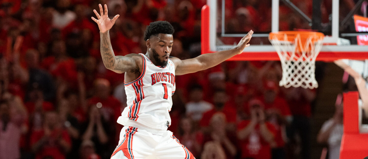 UH point guard Jamal Shead is a major presence for one of the best teams in college basketball. (Photo by F. Carter Smith)