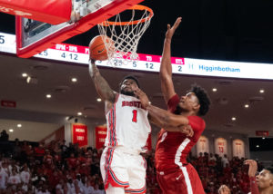 UH point guard Jamal Shead brings some serious hops and rim attacking skills. (Photo by F. Carter Smith)