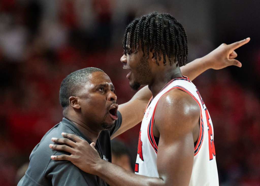 UH assistant coach Quannas White isn't afraid to speak up when something needs to be said. (Photo by F. Carter Smith)