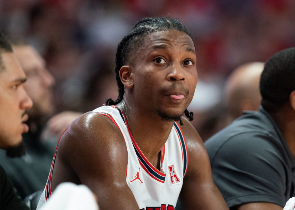 Tramon Mark fouling out with more than eight minutes remaining doomed UH against Alabama, (Photo by F. Carter Smith)