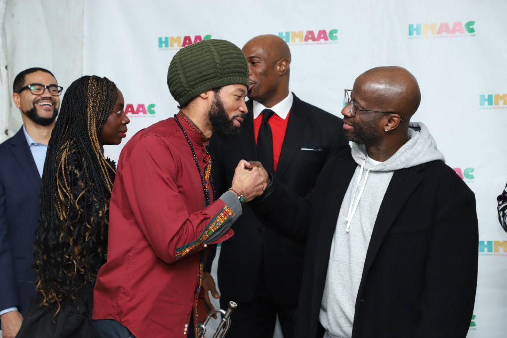 Crawford Mickey McGill, Julie Wenah, Sam Thousand, John Guess IV, Brian Michael Cox at The Houston Museum of African American Culture Champagne & Ribs (Photo by Patryce Coleman Jackson)