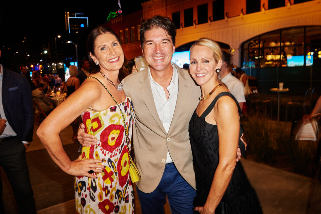 Deborah Scott, Brady Wood, Meredith Land at the Dallas Contemporary Gala (Photo by Jon Furlong)