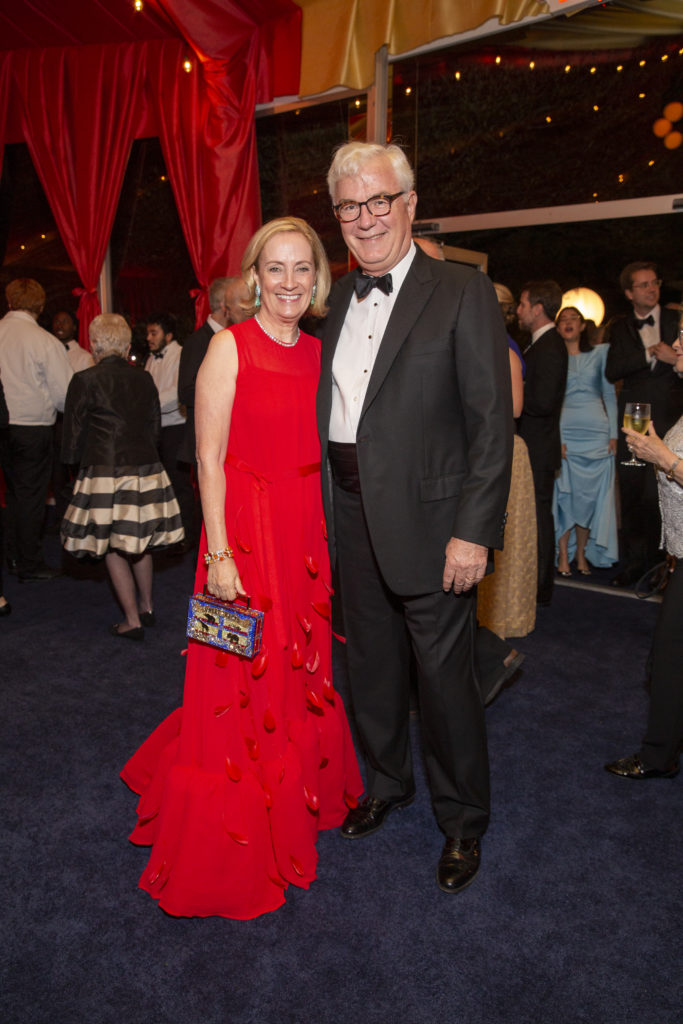 Diana & Russell Hawkins at The Menil Collection's 'Cirque Surréaliste' 35th anniversary gala (Photo by Jenny Antill)