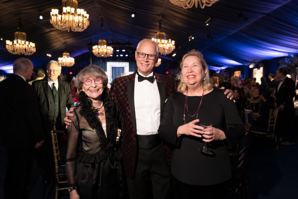 Elsian Cozens, Tripp Carter, Susan Davidson at The Menil Collection's 'Cirque Surréaliste' 35th anniversary gala (Photo by Daniel Ortiz)