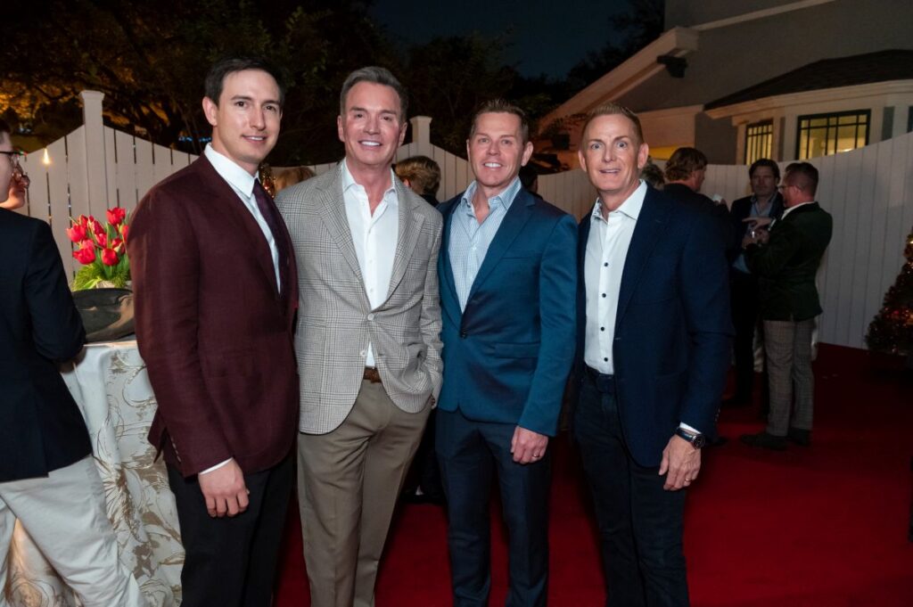 Eric Van Hasele, Steve Pate, Tylor Hearn,  Gary Heard at Legacy Community Health's Holiday Schmooze (Photo by Killy Chavez)