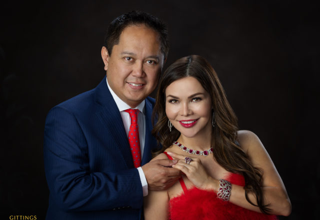 Amy and Daryl Dichoso. (Photo Courtesy of Gittings and jewelry by Valobra Master Jewelers)