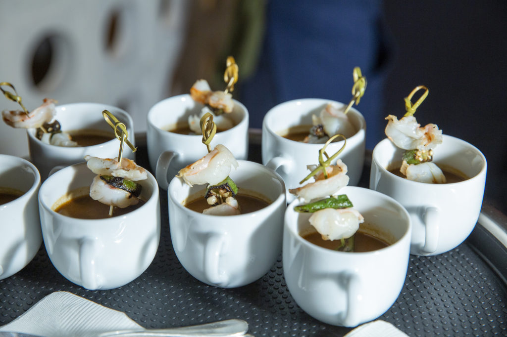 Gumbo shooters served at the Texas Children's Hospital Ambassadors Holiday Party held at Navy Blue in Rice Village (Photo by Jenny Antill Photography)