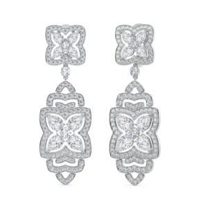 De Beers Lotus Drop Earrings