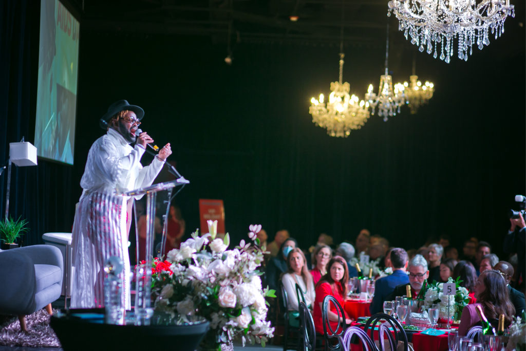 Countertenor John Holiday performs at the AIDS Foundation Houston World AIDS Day luncheon. (Photo by Morris Malakoff)