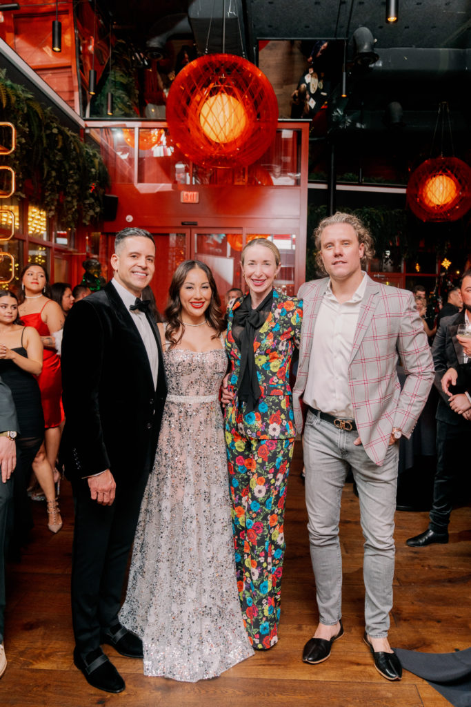 Jose & Nancy Almodovar, Jennifer & Brad Porter at the Nan and Company Properties holiday bash at MAD.  (Photo by Jared Hernandez, Nan Studios)