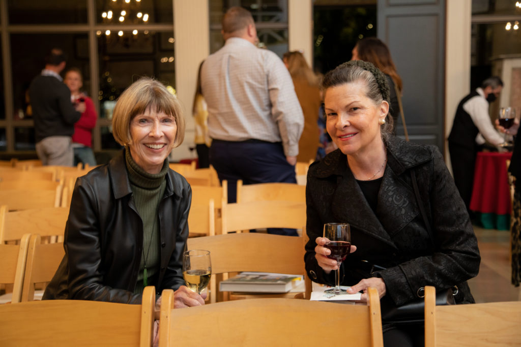 Judy Penner, Kathy Hamilton at Greenwood King Thomas Kligerman lecture and book signing (Photo by Miroma Photography)