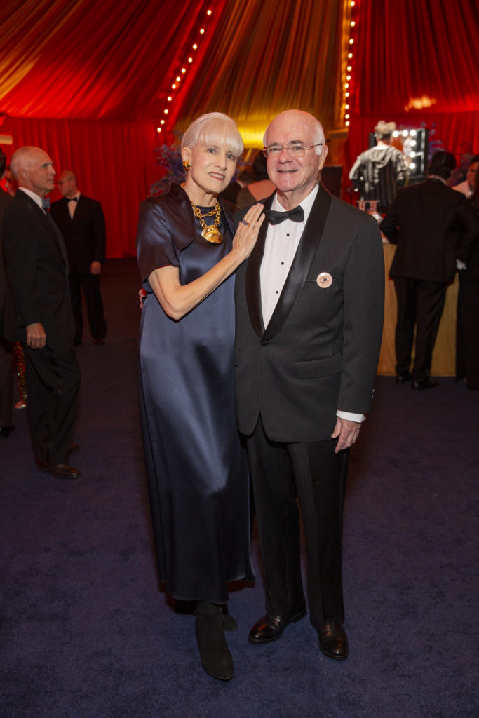Julie & John Cogan at The Menil Collection's 'Cirque Surréaliste' 35th anniversary gala (Photo by Jenny Antill)