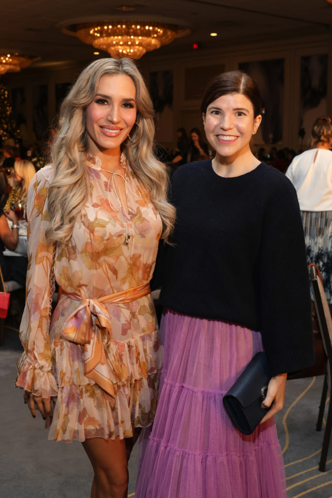 Kara McCullers, Lisa Holder at the Child Advocates Angels of Hope luncheon. (Photo by Priscilla Dickson)
