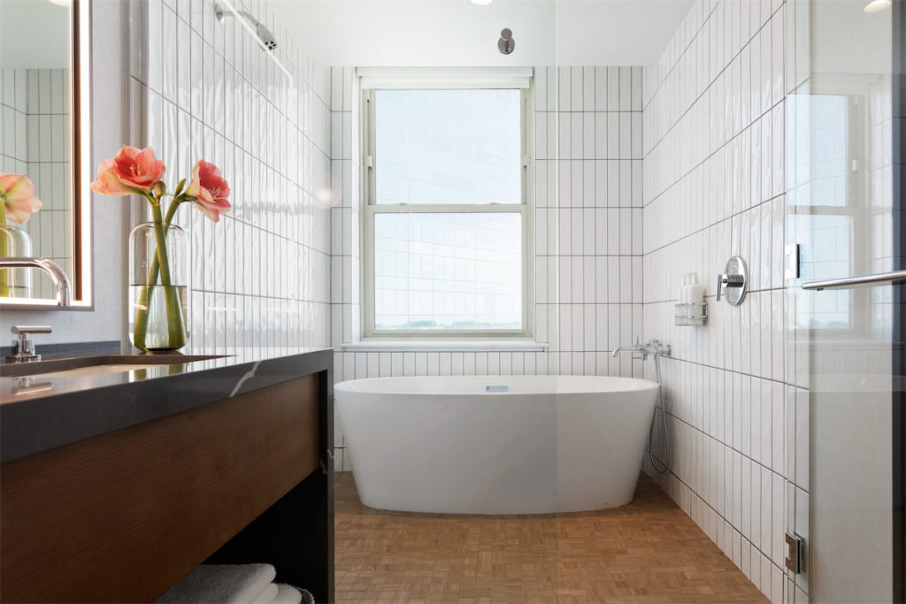 Suites at Kimpton Harper come with a soaking tub.
