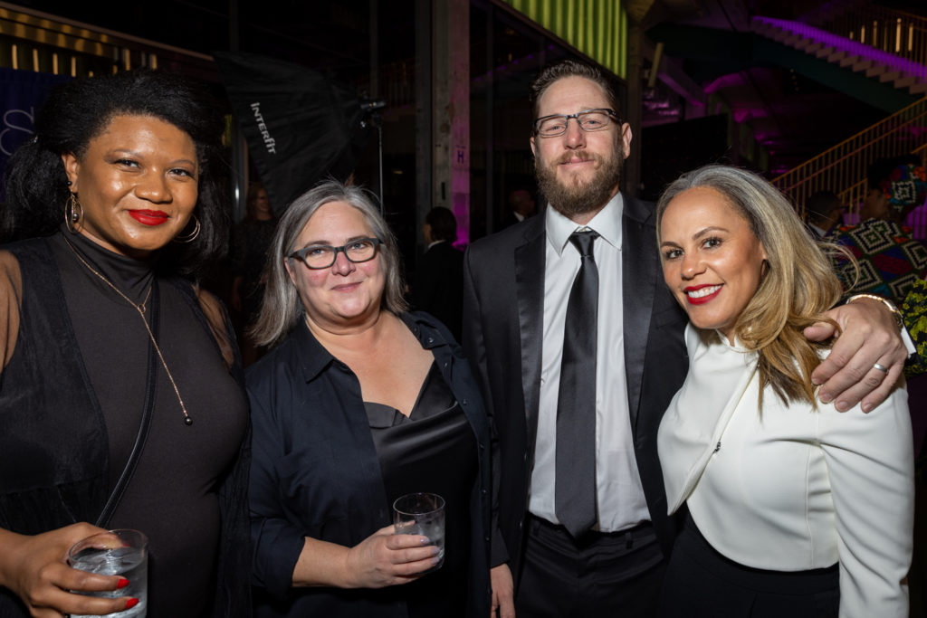 Libby Viera-Bland, Andrea Green, David Wilson & Danielle Burns Wilson at the Art League Houston Luminaries gala (Photo by Alex Barber and Laura Burlton)