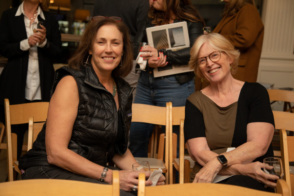 Mary Christ, Nancy Baker at Greenwood King Thomas Kligerman lecture and book signing (Photo by Miroma Photography)
