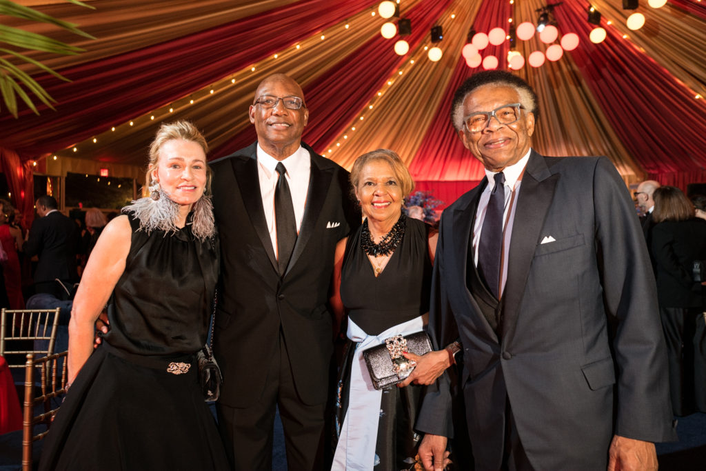 Maurine Ford & Charles McClelland, Yvonne & Rufus Cormier at The Menil Collection's 'Cirque Surréaliste' 35th anniversary gala (Photo by Daniel Ortizl)