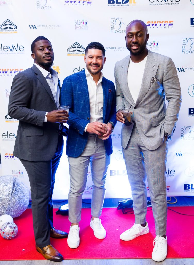 Nate Higgins, Paul Connolly, Acho Azuike at Construction Concepts Holiday Party for a Cause (Photo by Hung L. Truong Photography)