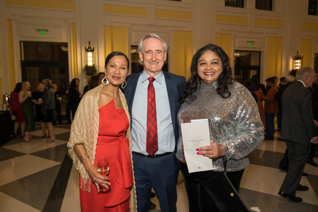 Paula DesRoches, Scott Wise, Monique Shankle at the Shepherd School of Music's 'Spirit of the Season' concert (Photo by Trish Badger)