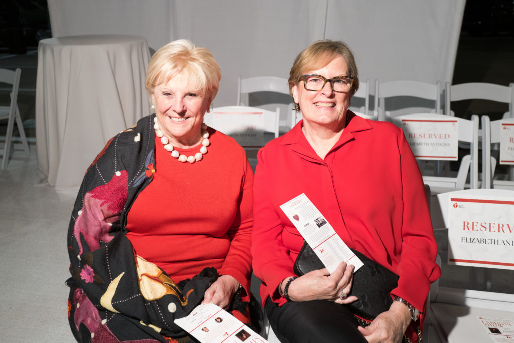 Paula Sutton, Linda Amerson at the Elizabeth Anthony evening celebrating Jason Wu and benefiting the American Heart Association.
