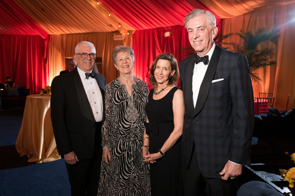 Richard & Kathryn Rabinow, Nancy McGregor & Neal Manne at The Menil Collection's 'Cirque Surréaliste' 35th anniversary gala (Photo by Daniel Ortiz)