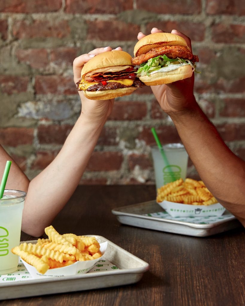 Behold the ShackBurger and the Chicken Shack.