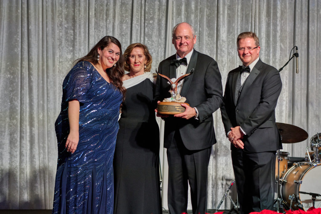 Lia Vallone, Julie Robertson, Roger Jenkins, Dominic Macklon at the Spindletop Holiday Ball. (Photo by Fulton Davenport/PWL Studio)