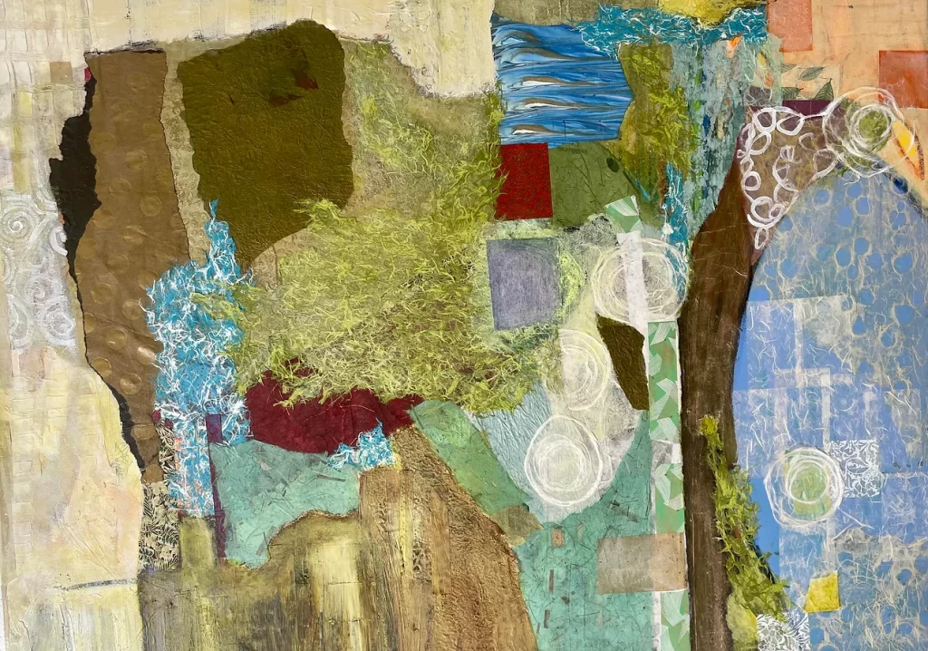 Sandi Seltzer Bryant's "Square State Series #18," 2021. The artist, a fixture of the Houston art community, was instrumental in convincing other creatives to take a chance on Jon Deal's first building, Winter Street Studios, opened in 2005 in the First Ward. (Courtesy the artist and Hooks-Epstein Galleries) 