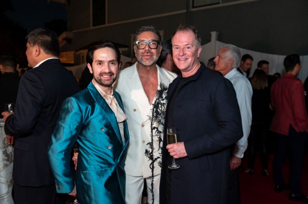 Tarek El Bjeirmi, Ceron, Shannon Hall at Legacy Community Health's Holiday Schmooze. (Photo by Killy Chavez)