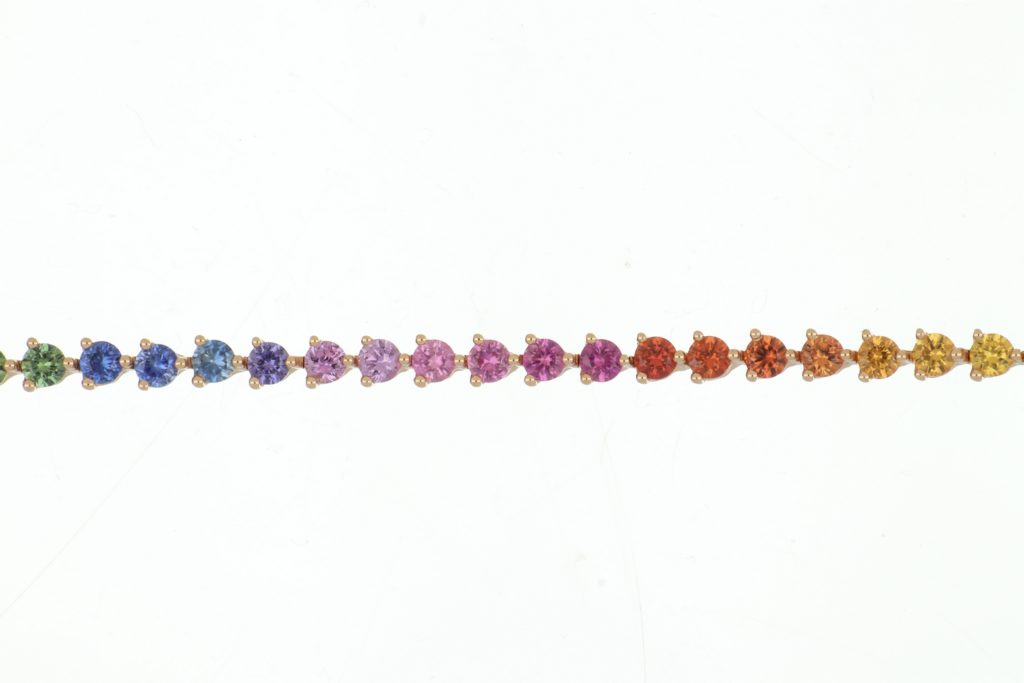 Tenenbaum Jewelers Lisa Nik Rainbow Sapphire Tennis Bracelet