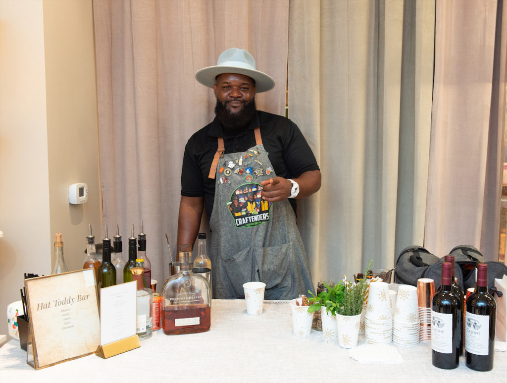 The aptly named Hat Toddy Bar at Teressa Foglia's pop-up in Highland Park Village. (Photo by George Fiala)