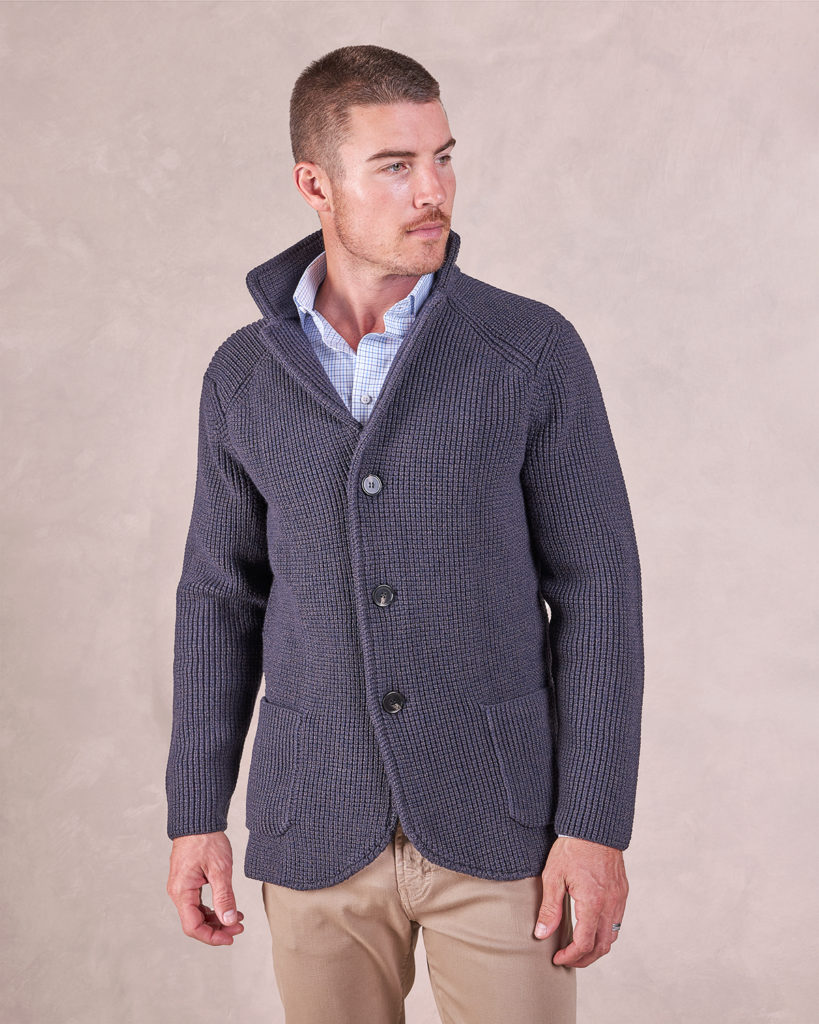 To keep your man warm...The Brenta Italian Cardigan Jacket.