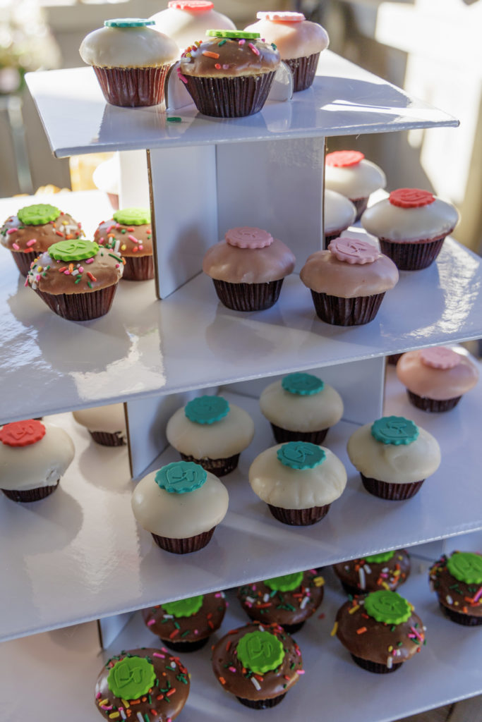 Tower of sweets courtesy Crave Cupcakes at The Halles Sip & Shop (Photo by Jordan Geibel) 