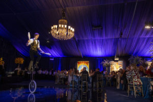 Unicycle performer at Cirque Surréaliste. Photo by Jenny Antill
